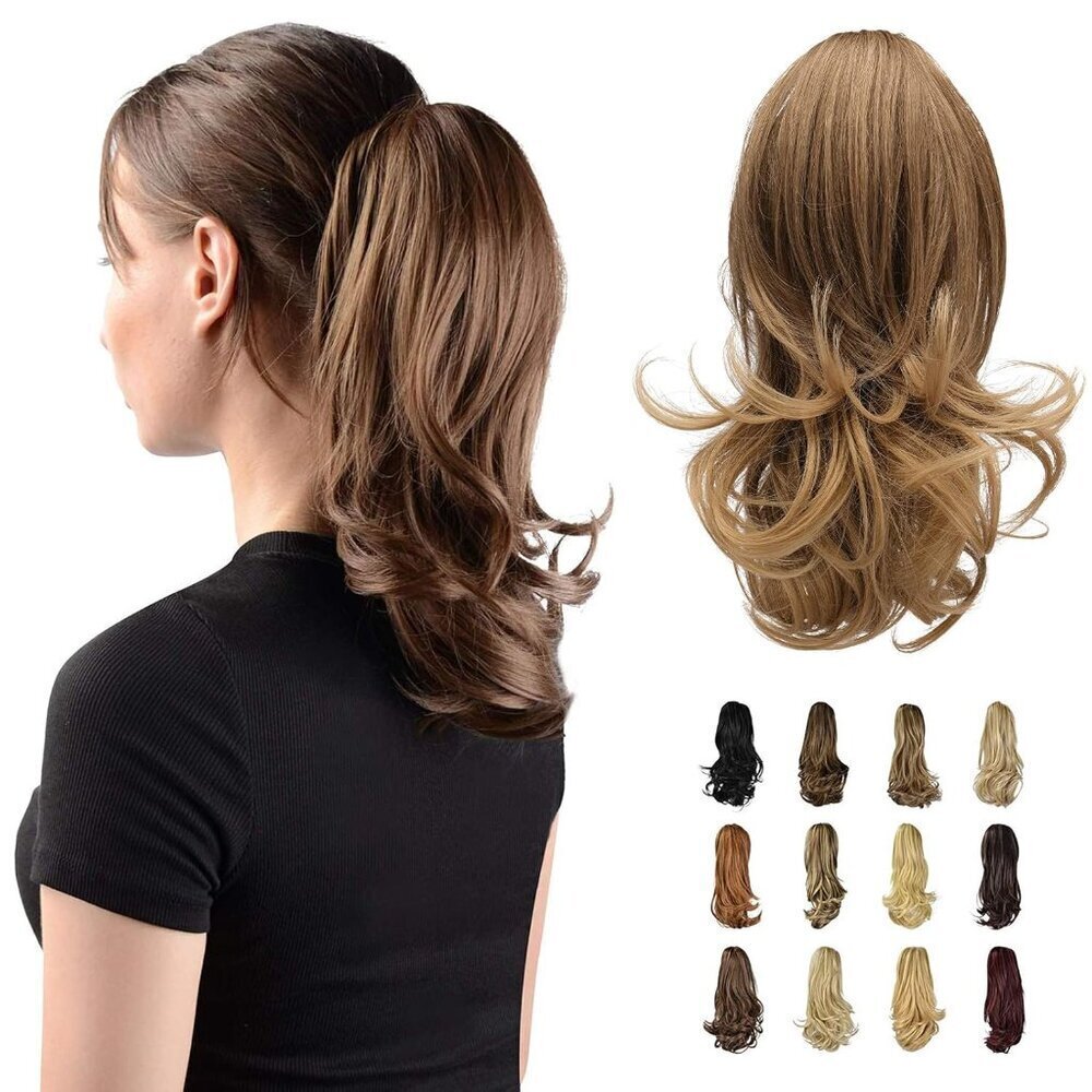 Long Curly Ponytail Extension Synthetic 13 Inch Clip-In Adds Volume & Style